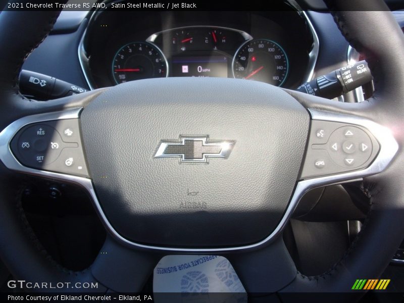 Satin Steel Metallic / Jet Black 2021 Chevrolet Traverse RS AWD