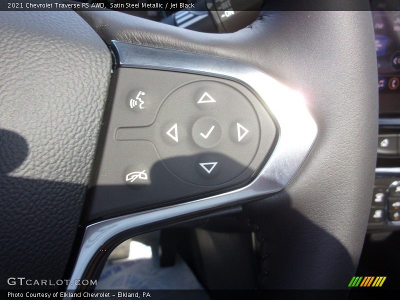 Satin Steel Metallic / Jet Black 2021 Chevrolet Traverse RS AWD