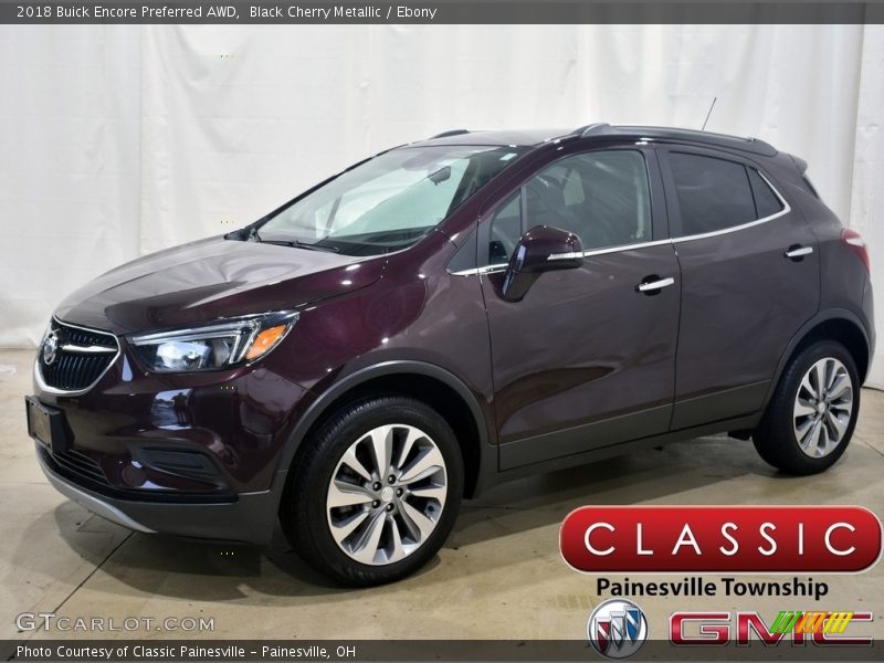 Black Cherry Metallic / Ebony 2018 Buick Encore Preferred AWD