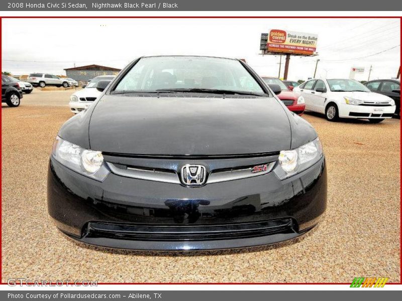 Nighthawk Black Pearl / Black 2008 Honda Civic Si Sedan