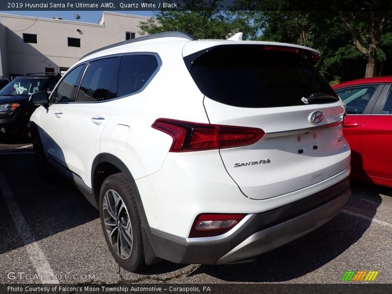 Quartz White / Black 2019 Hyundai Santa Fe Ultimate AWD