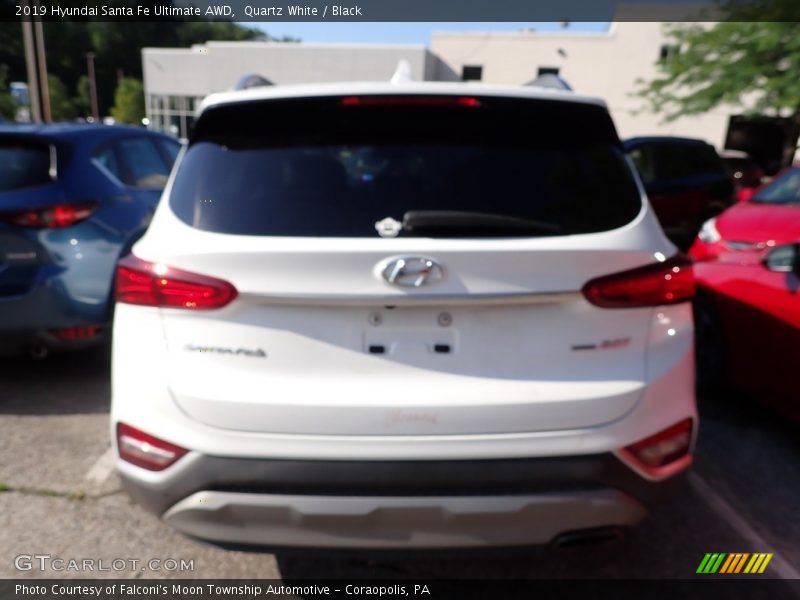 Quartz White / Black 2019 Hyundai Santa Fe Ultimate AWD