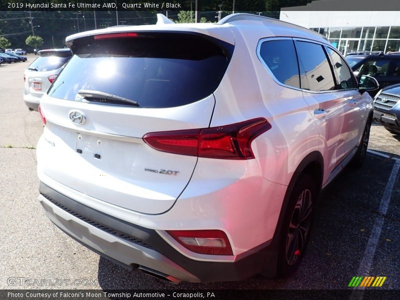 Quartz White / Black 2019 Hyundai Santa Fe Ultimate AWD