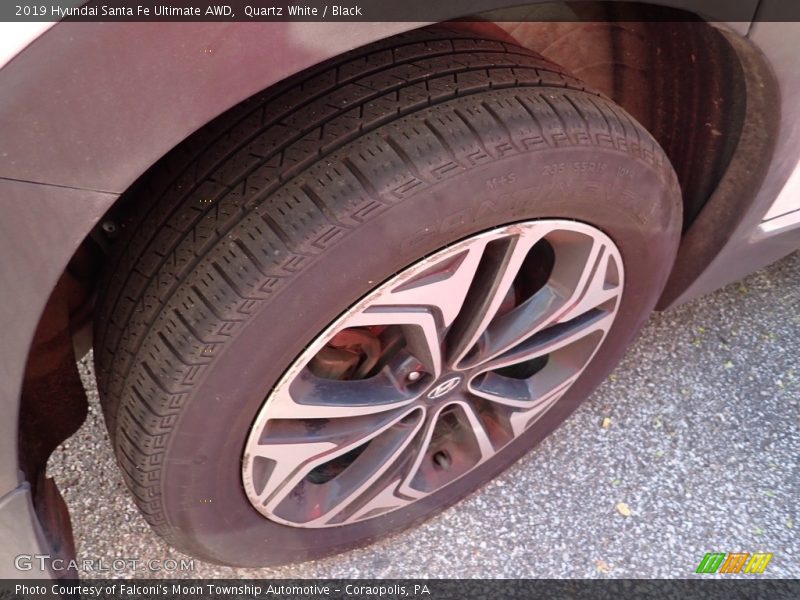 Quartz White / Black 2019 Hyundai Santa Fe Ultimate AWD