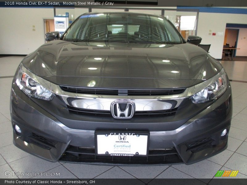 Modern Steel Metallic / Gray 2018 Honda Civic EX-T Sedan