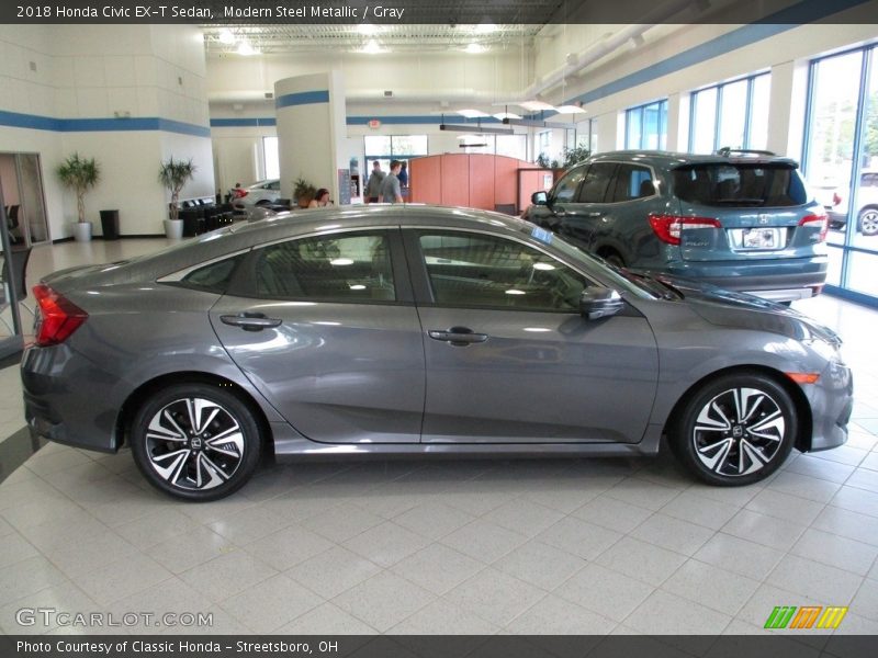 Modern Steel Metallic / Gray 2018 Honda Civic EX-T Sedan