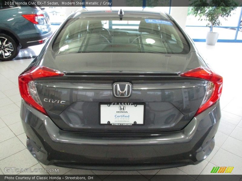 Modern Steel Metallic / Gray 2018 Honda Civic EX-T Sedan