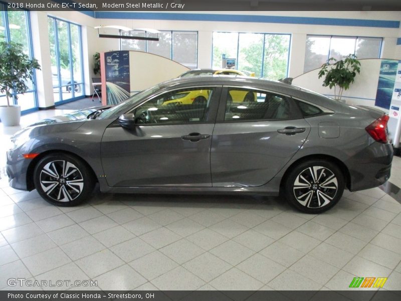 Modern Steel Metallic / Gray 2018 Honda Civic EX-T Sedan