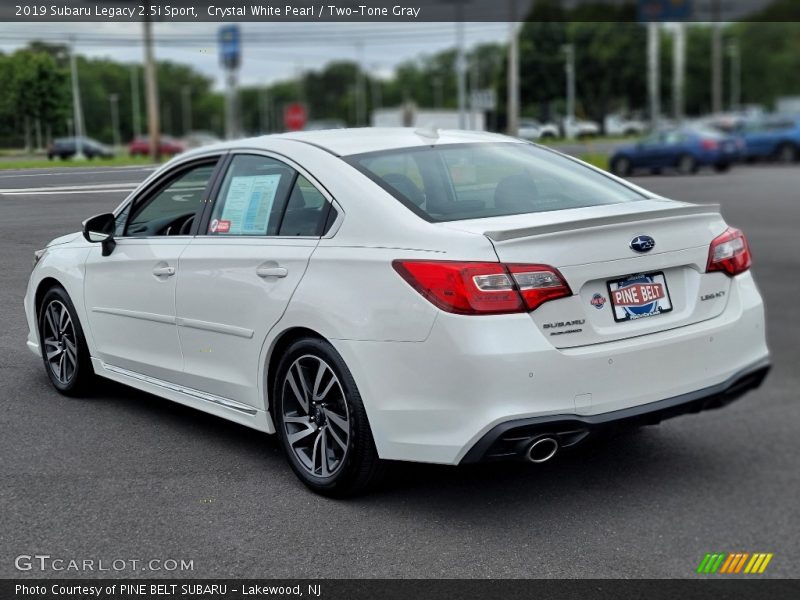 Crystal White Pearl / Two-Tone Gray 2019 Subaru Legacy 2.5i Sport