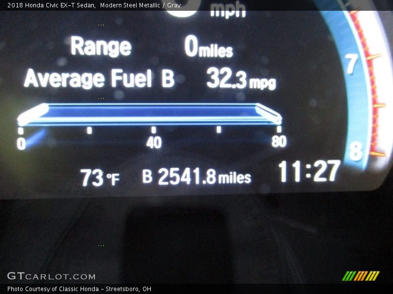 Modern Steel Metallic / Gray 2018 Honda Civic EX-T Sedan