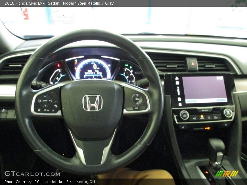 Modern Steel Metallic / Gray 2018 Honda Civic EX-T Sedan