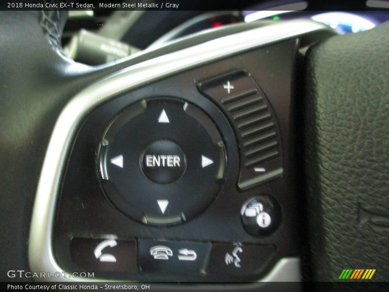 Modern Steel Metallic / Gray 2018 Honda Civic EX-T Sedan