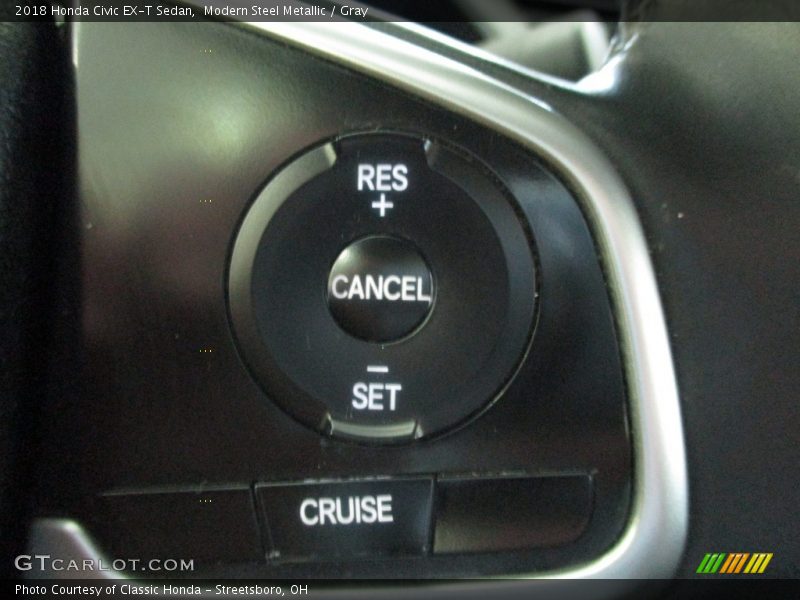 Modern Steel Metallic / Gray 2018 Honda Civic EX-T Sedan