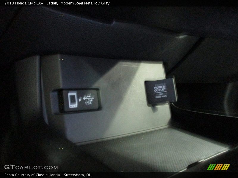 Modern Steel Metallic / Gray 2018 Honda Civic EX-T Sedan