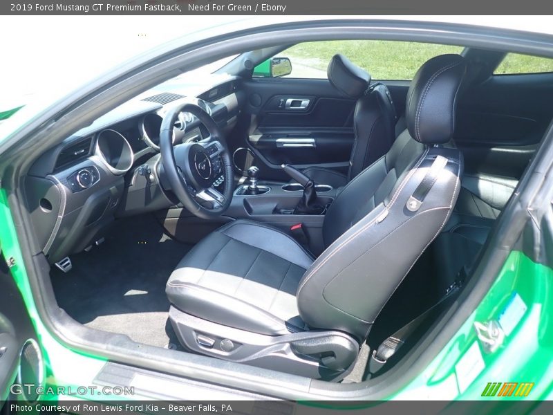 Front Seat of 2019 Mustang GT Premium Fastback