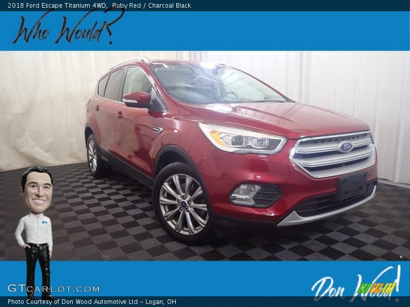 Ruby Red / Charcoal Black 2018 Ford Escape Titanium 4WD