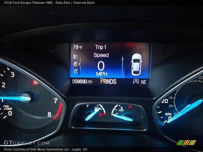 Ruby Red / Charcoal Black 2018 Ford Escape Titanium 4WD