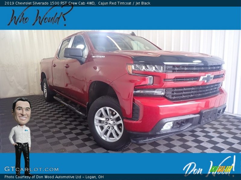 Cajun Red Tintcoat / Jet Black 2019 Chevrolet Silverado 1500 RST Crew Cab 4WD