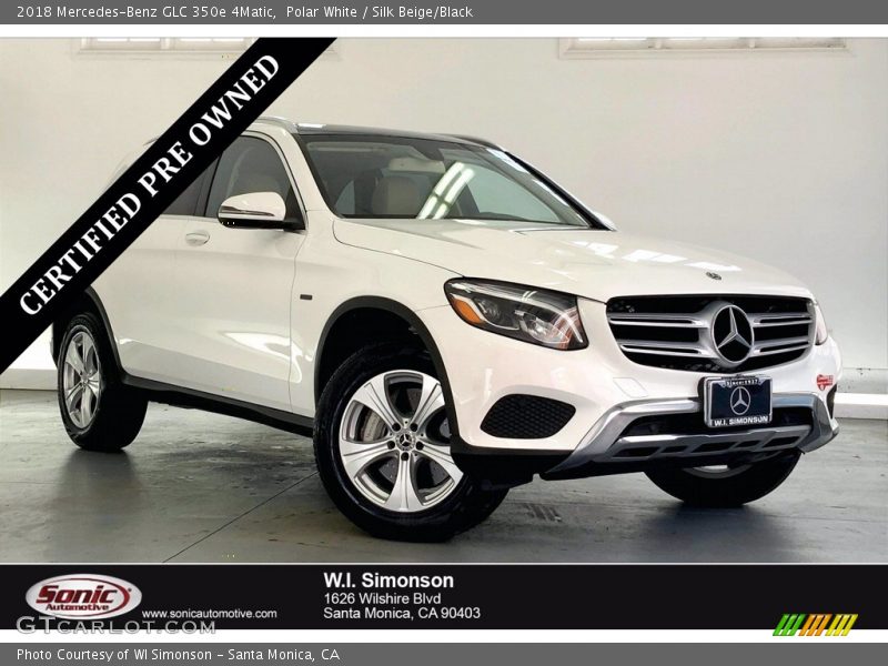 Polar White / Silk Beige/Black 2018 Mercedes-Benz GLC 350e 4Matic