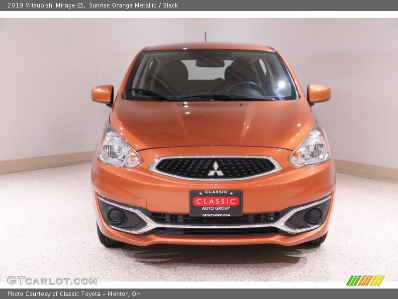 Sunrise Orange Metallic / Black 2019 Mitsubishi Mirage ES