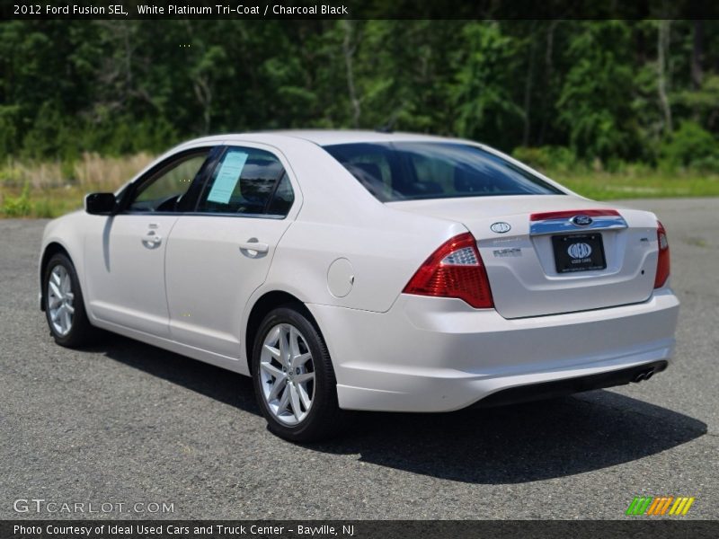 White Platinum Tri-Coat / Charcoal Black 2012 Ford Fusion SEL