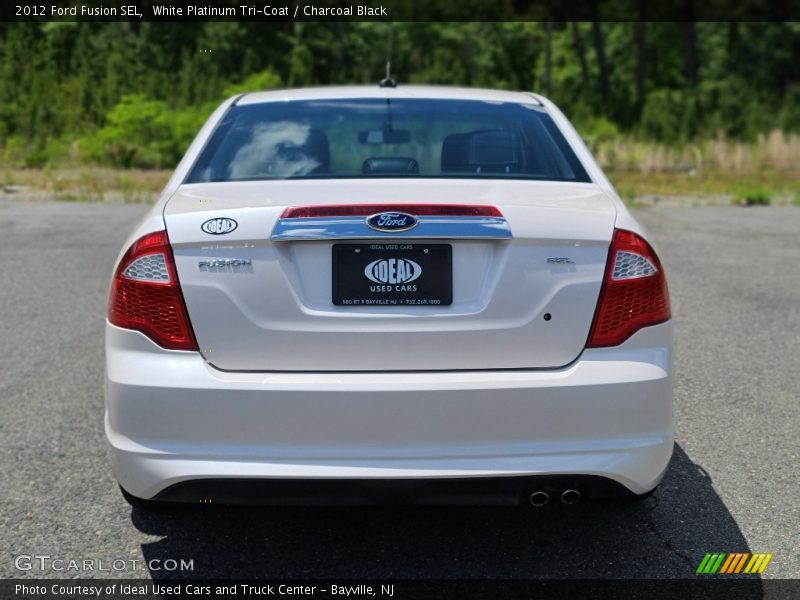 White Platinum Tri-Coat / Charcoal Black 2012 Ford Fusion SEL