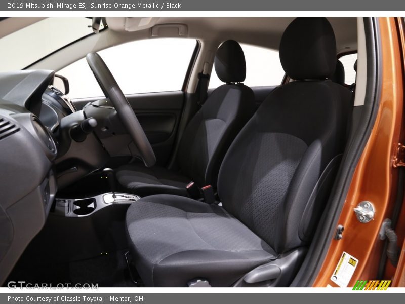 Sunrise Orange Metallic / Black 2019 Mitsubishi Mirage ES