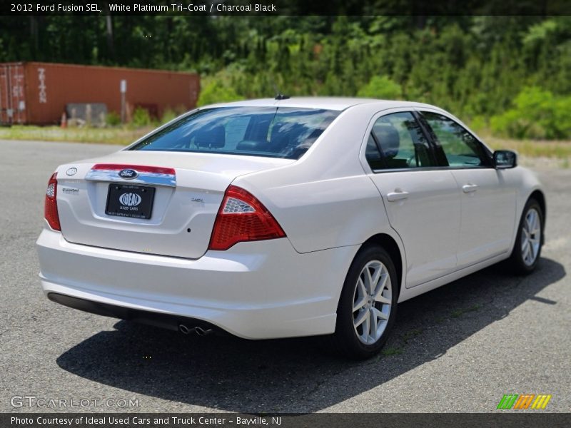 White Platinum Tri-Coat / Charcoal Black 2012 Ford Fusion SEL