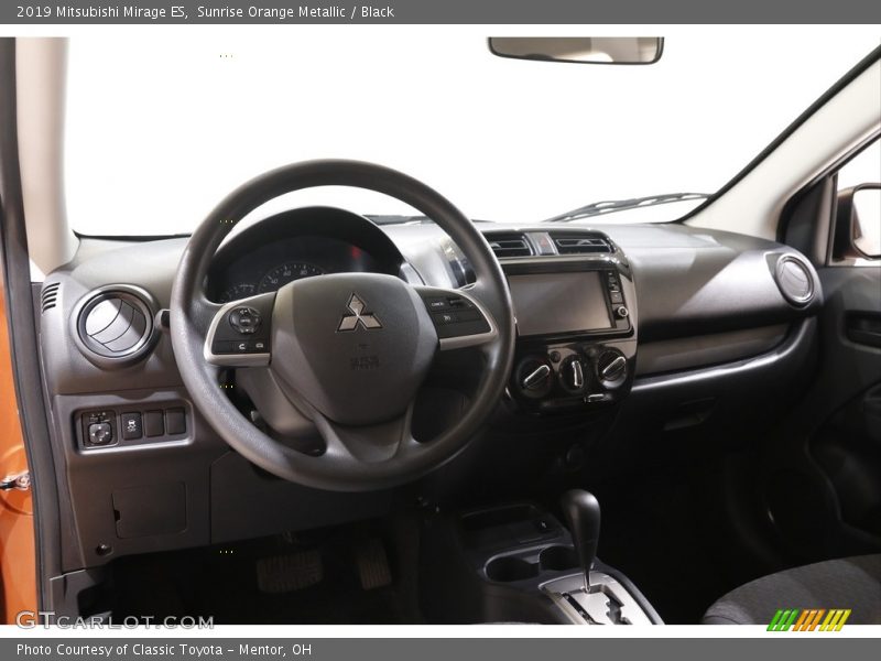 Sunrise Orange Metallic / Black 2019 Mitsubishi Mirage ES