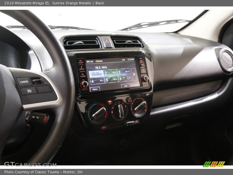 Sunrise Orange Metallic / Black 2019 Mitsubishi Mirage ES