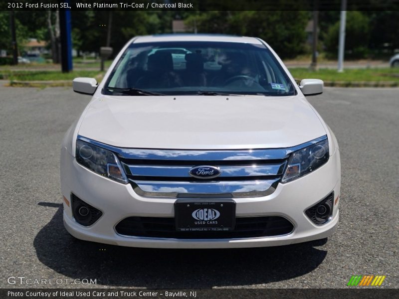White Platinum Tri-Coat / Charcoal Black 2012 Ford Fusion SEL
