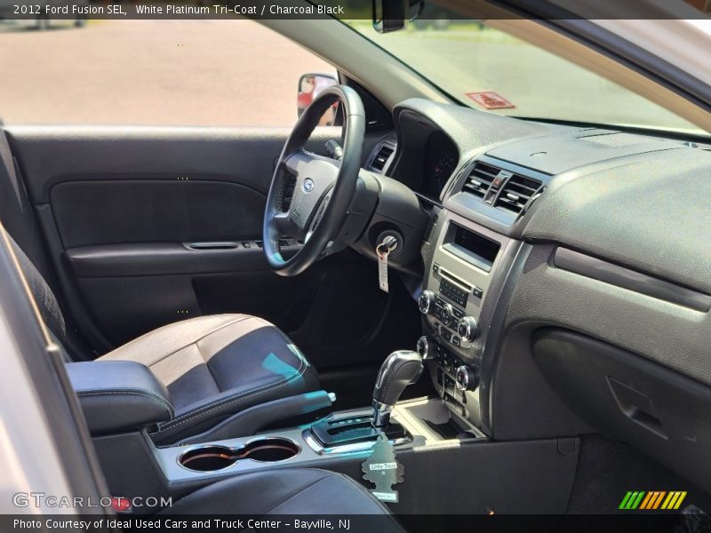 White Platinum Tri-Coat / Charcoal Black 2012 Ford Fusion SEL