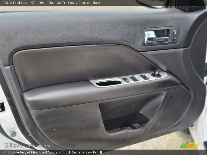 White Platinum Tri-Coat / Charcoal Black 2012 Ford Fusion SEL
