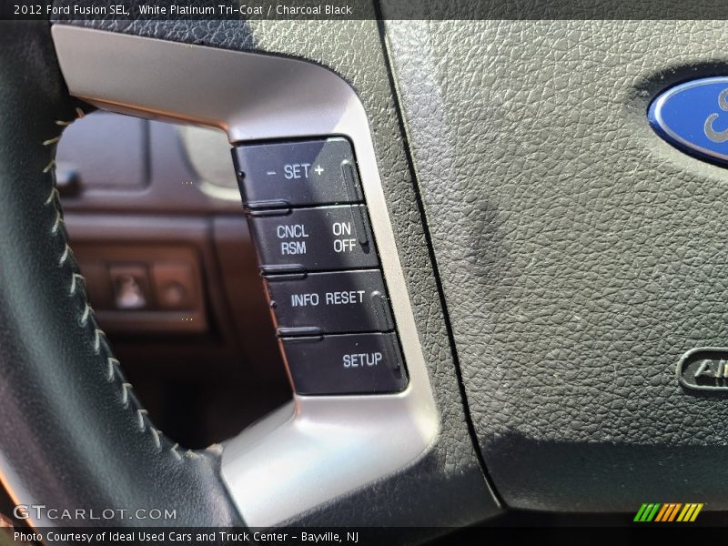White Platinum Tri-Coat / Charcoal Black 2012 Ford Fusion SEL