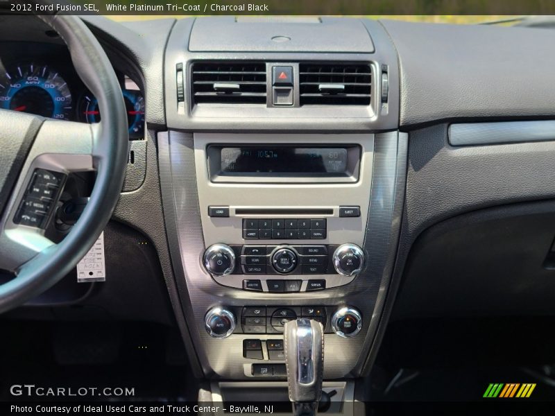 White Platinum Tri-Coat / Charcoal Black 2012 Ford Fusion SEL