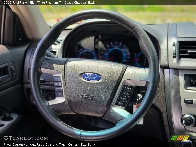 White Platinum Tri-Coat / Charcoal Black 2012 Ford Fusion SEL