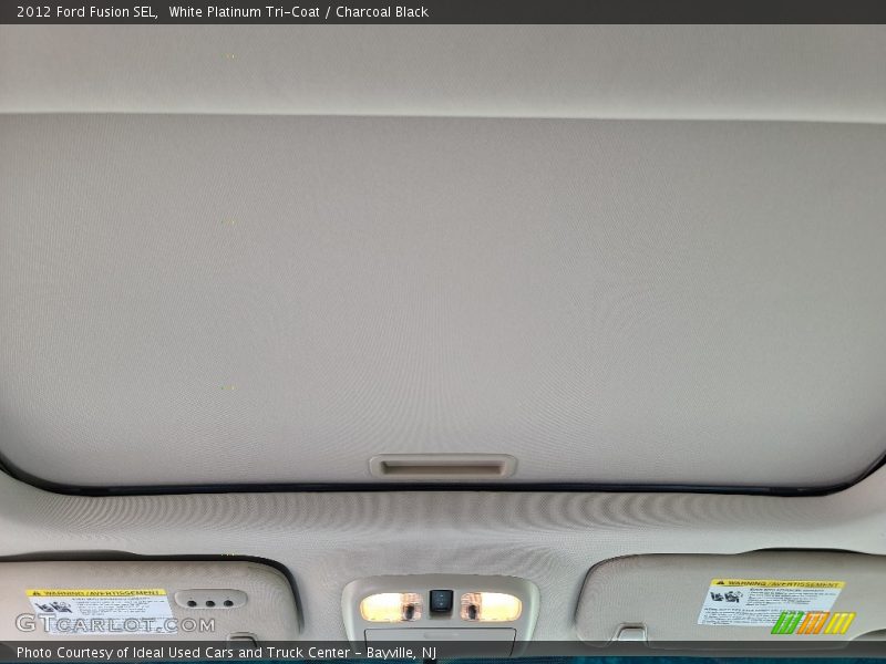 White Platinum Tri-Coat / Charcoal Black 2012 Ford Fusion SEL