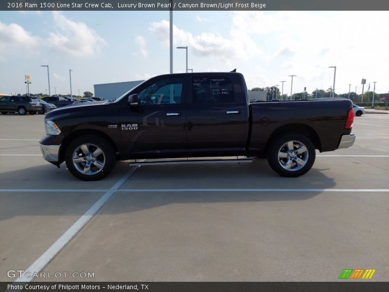 Luxury Brown Pearl / Canyon Brown/Light Frost Beige 2016 Ram 1500 Lone Star Crew Cab