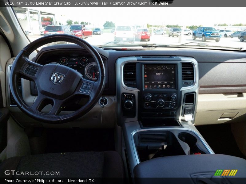 Luxury Brown Pearl / Canyon Brown/Light Frost Beige 2016 Ram 1500 Lone Star Crew Cab