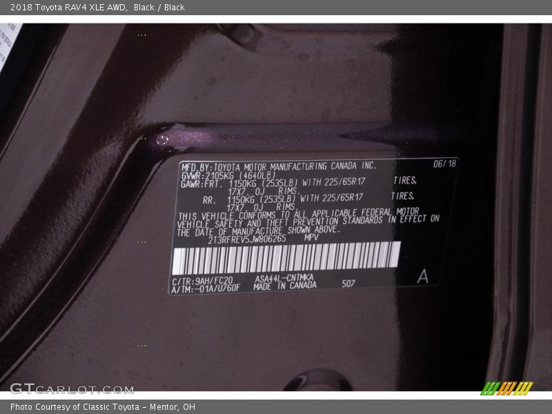 Black / Black 2018 Toyota RAV4 XLE AWD