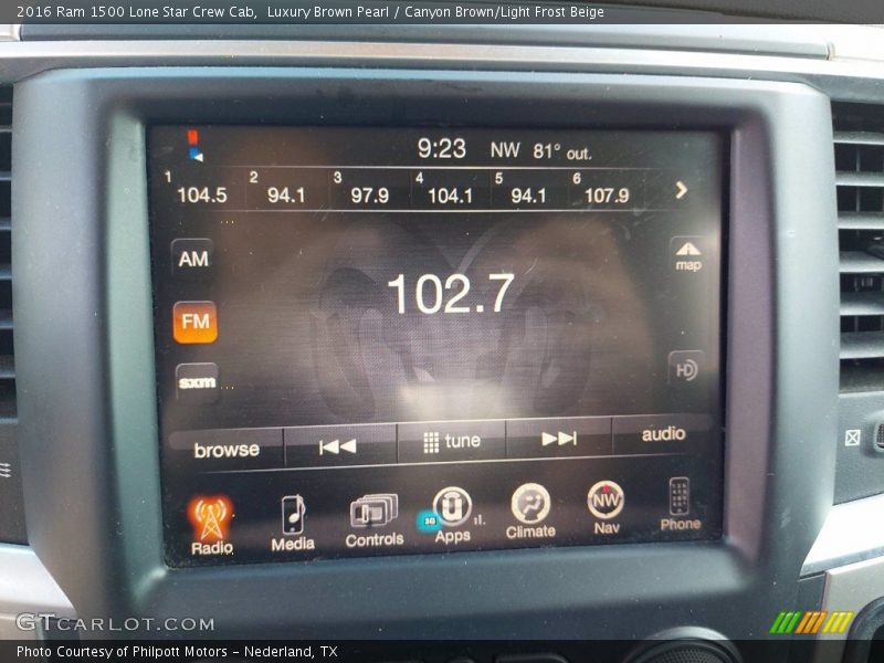 Audio System of 2016 1500 Lone Star Crew Cab