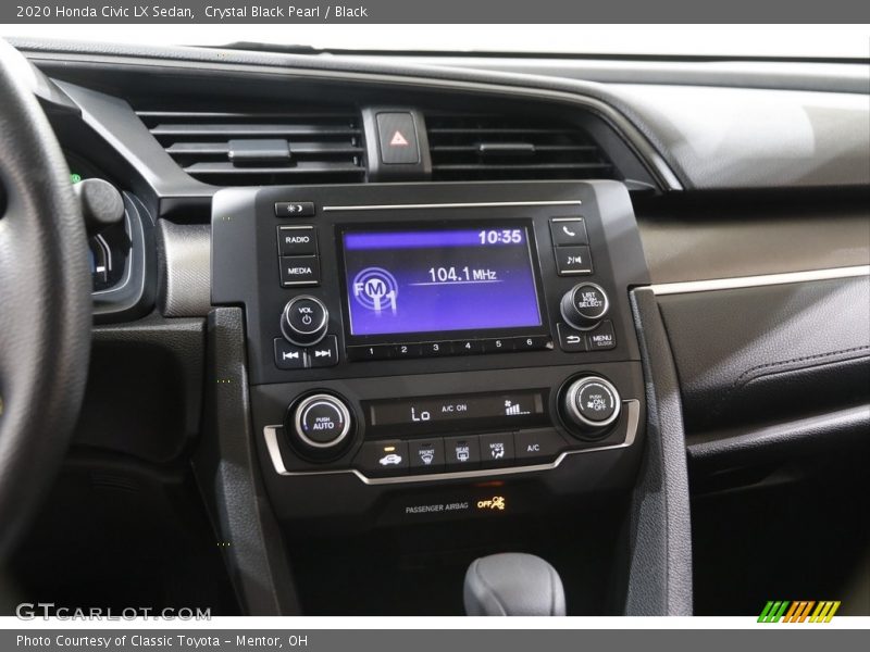 Crystal Black Pearl / Black 2020 Honda Civic LX Sedan