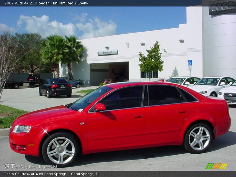 Brilliant Red / Ebony 2007 Audi A4 2.0T Sedan
