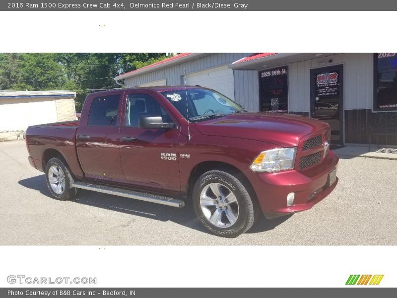 Delmonico Red Pearl / Black/Diesel Gray 2016 Ram 1500 Express Crew Cab 4x4