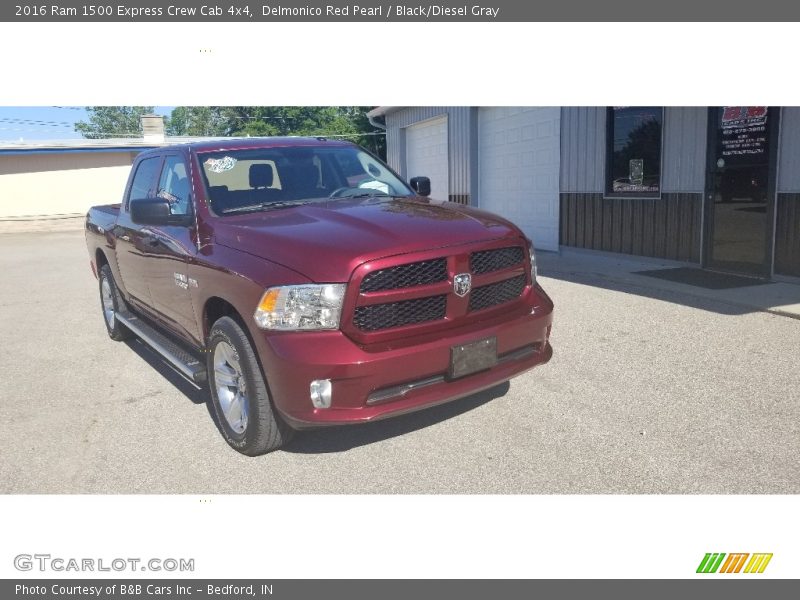 Delmonico Red Pearl / Black/Diesel Gray 2016 Ram 1500 Express Crew Cab 4x4
