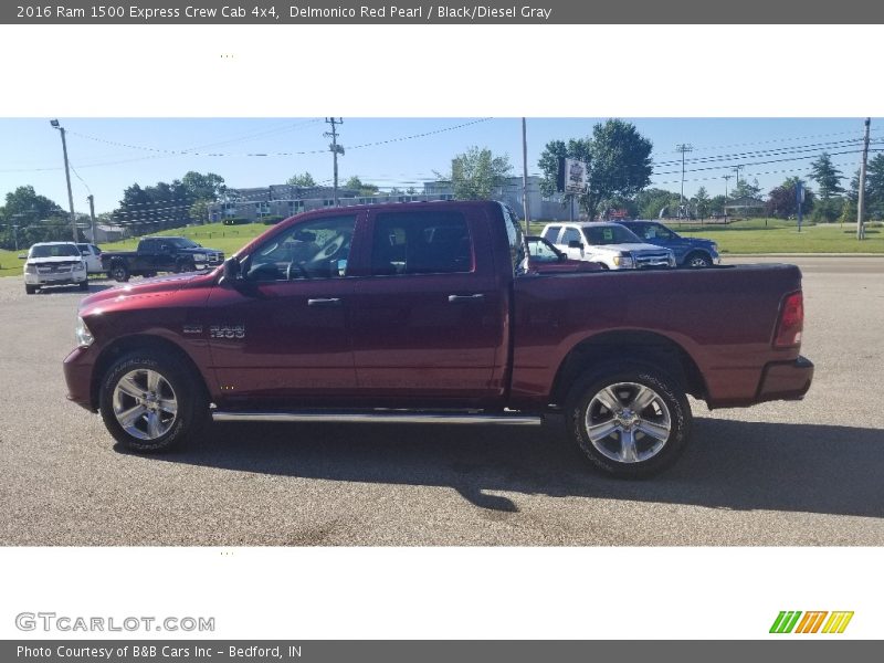 Delmonico Red Pearl / Black/Diesel Gray 2016 Ram 1500 Express Crew Cab 4x4