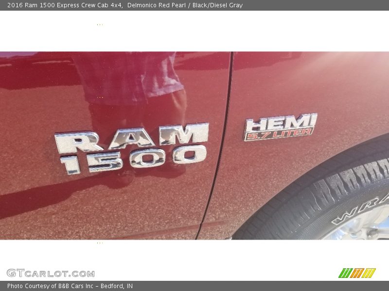 Delmonico Red Pearl / Black/Diesel Gray 2016 Ram 1500 Express Crew Cab 4x4
