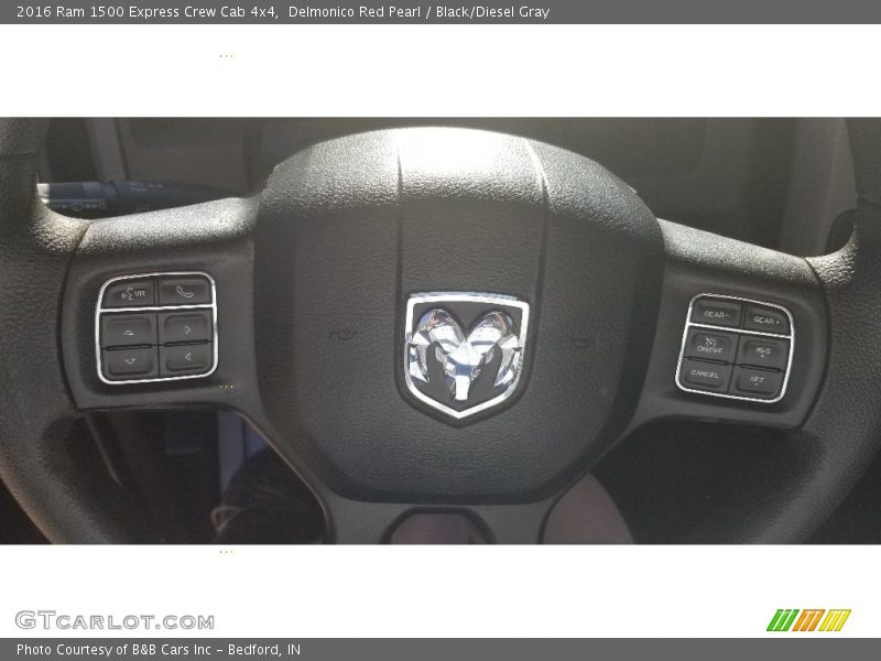 Delmonico Red Pearl / Black/Diesel Gray 2016 Ram 1500 Express Crew Cab 4x4