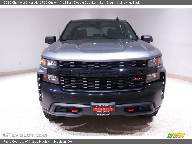 Satin Steel Metallic / Jet Black 2020 Chevrolet Silverado 1500 Custom Trail Boss Double Cab 4x4