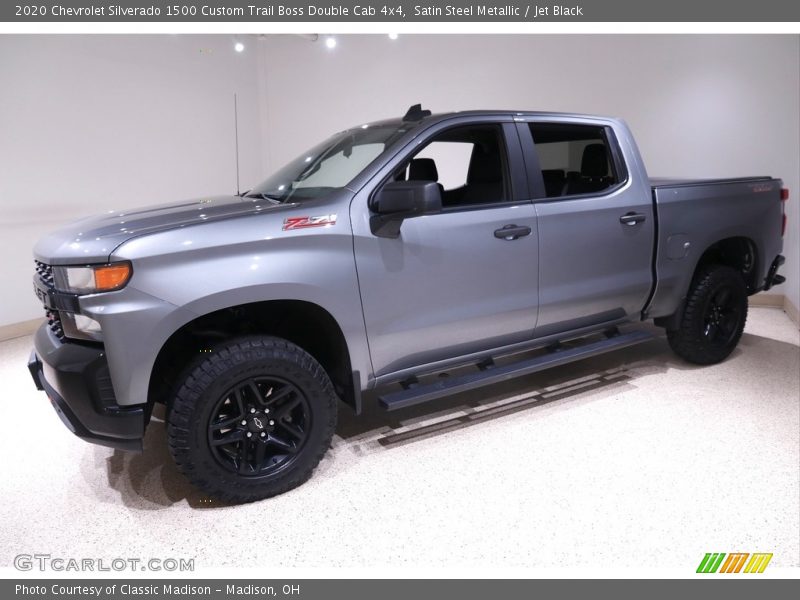 Satin Steel Metallic / Jet Black 2020 Chevrolet Silverado 1500 Custom Trail Boss Double Cab 4x4